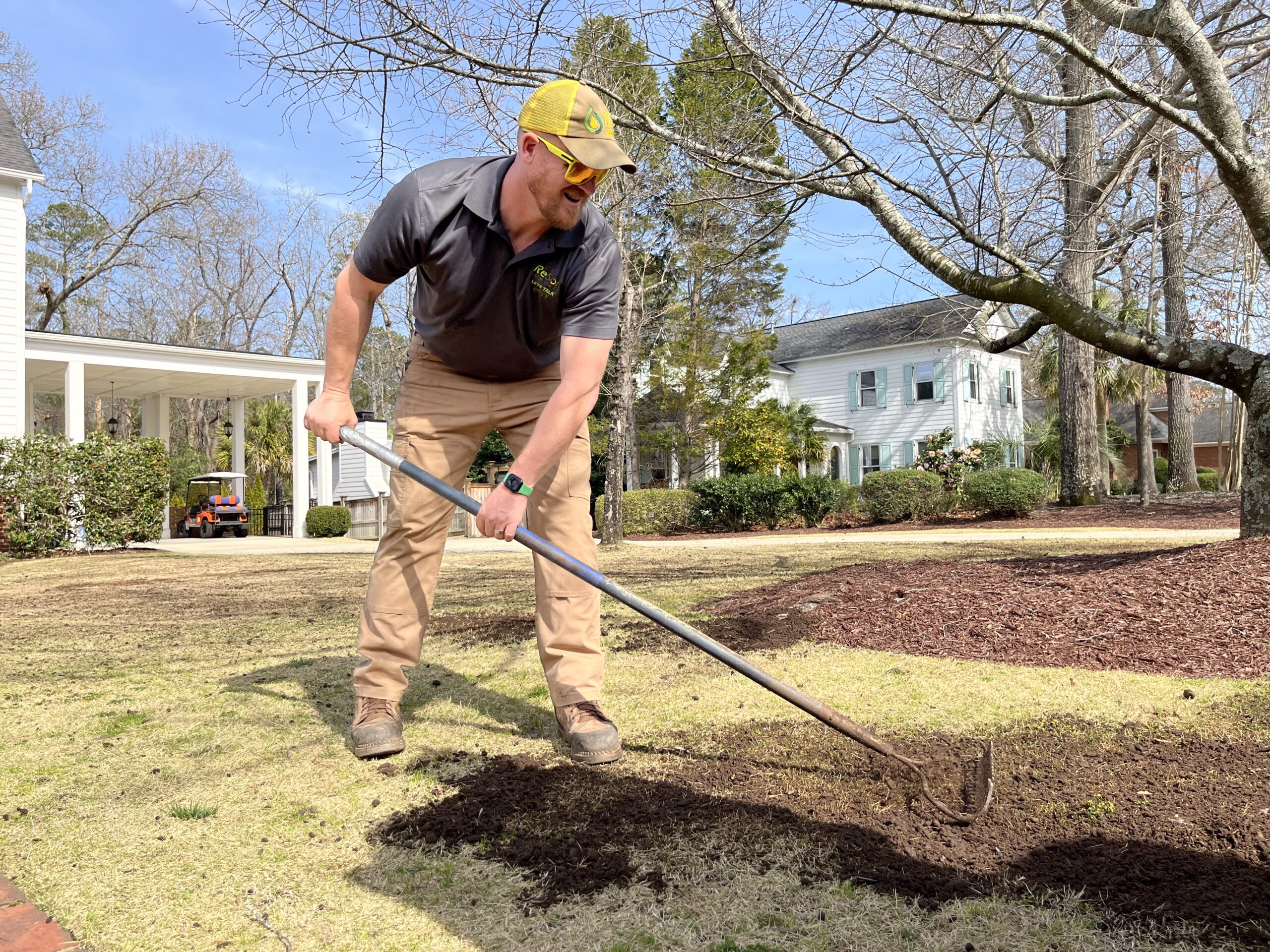 spreading soil